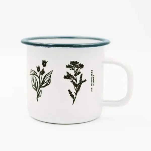 LES MAUVAISES HERBES - tasse en acier émailé